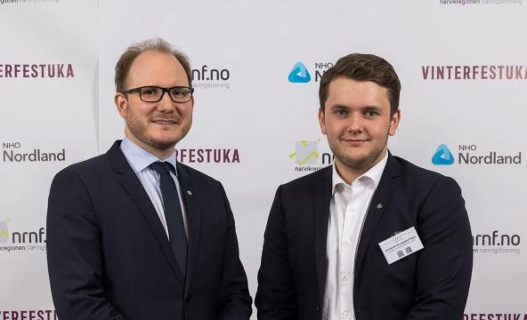 NHO regiondirektør Daniel Bjarmann-Simonsen og Ole Martin Brasøygård Flågan. Foto: Kalle Punsvik