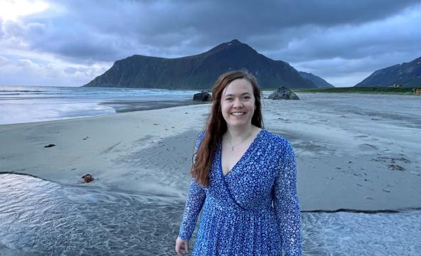 Helene Othelie Alfheim fullførte lærarutdanning ved Nord universitet i 2019 og er no med i alumninettverket for tidlegare studentar. Foto: Privat.