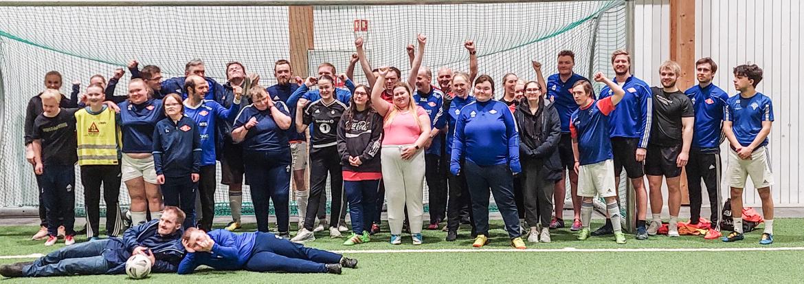 Lagbilde av fotballspillere. Foto