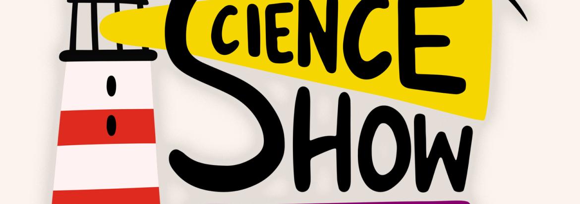 Logo with a lighthouse and the text "Science Show Kiel University"