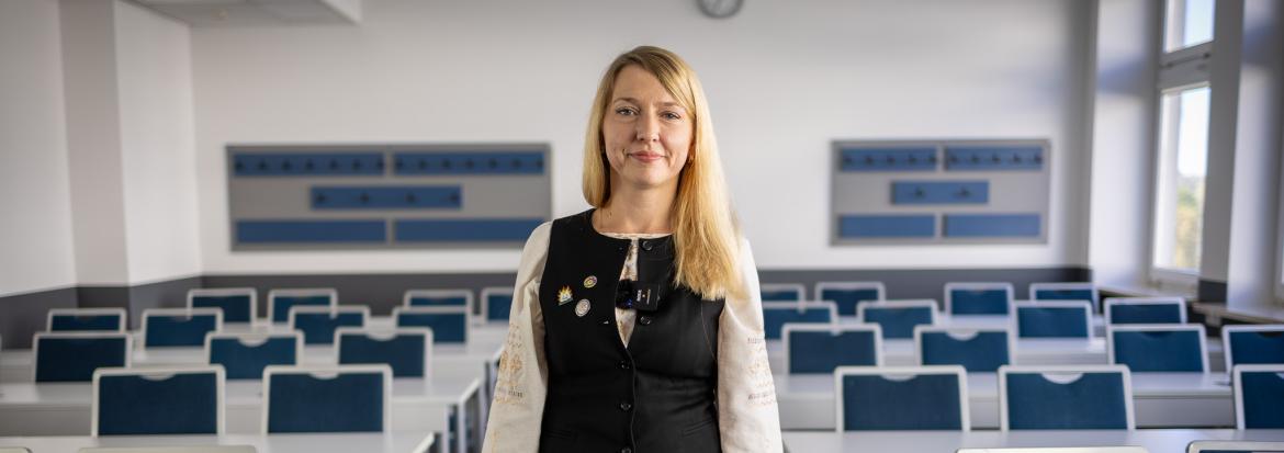 Kateryna still teaches.