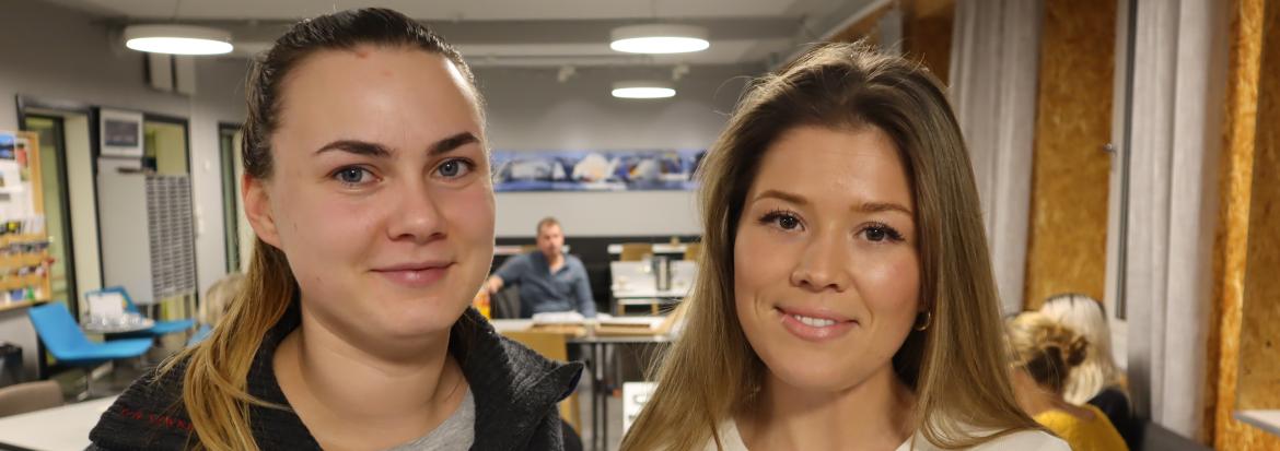 Bilde Sigrid Lind og Marit Krane Meby som begge er interessert i grunnskolelærerutdanning.