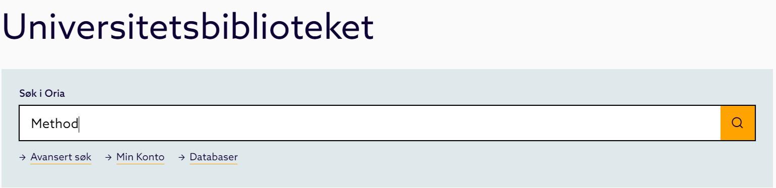 Skjermbilde av Søk i Oria