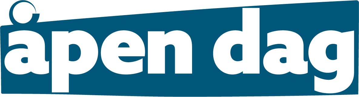 Grafisk framstilling av teksten Åpen dag