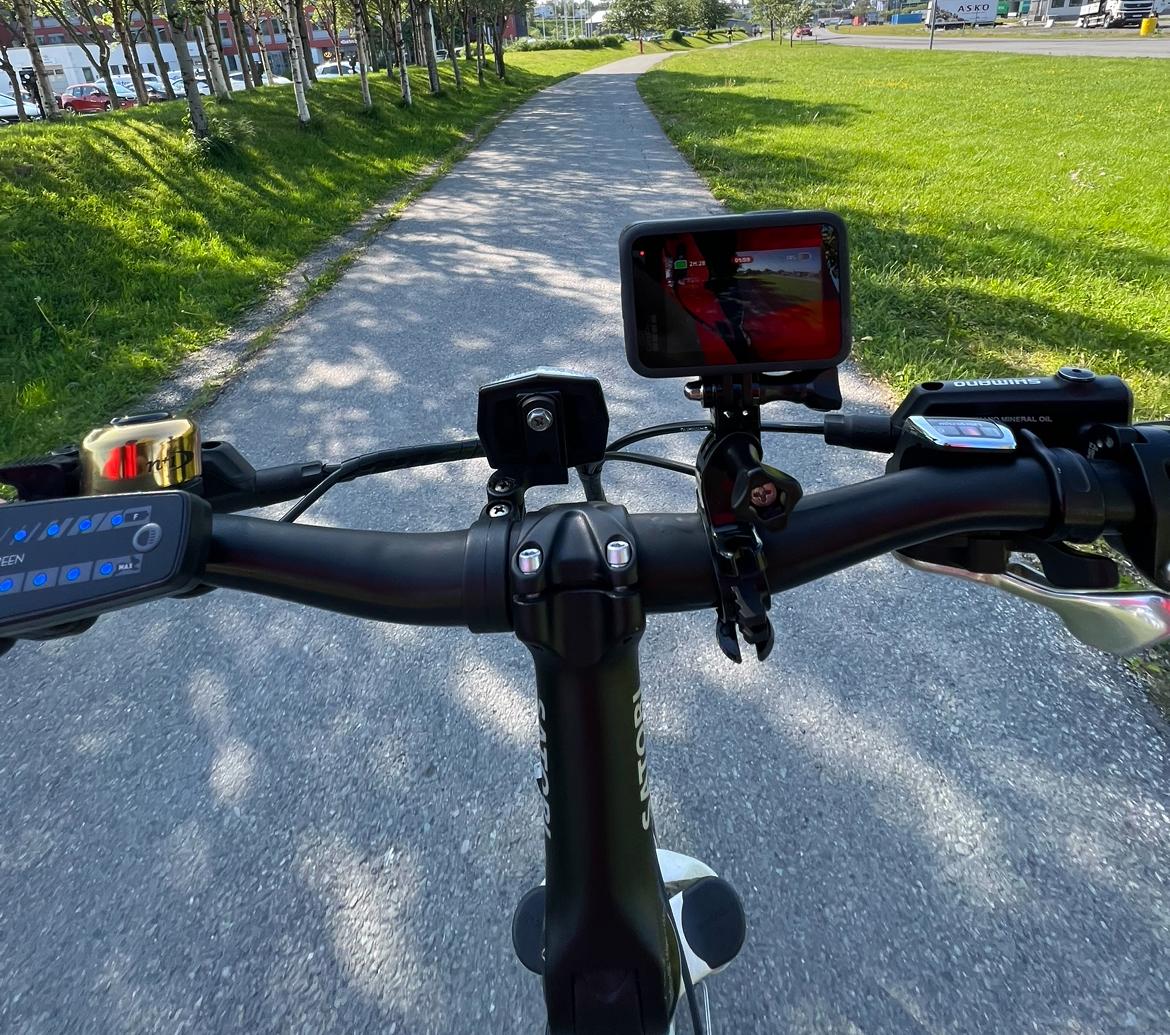 Gopro-kamera på sykkelstang