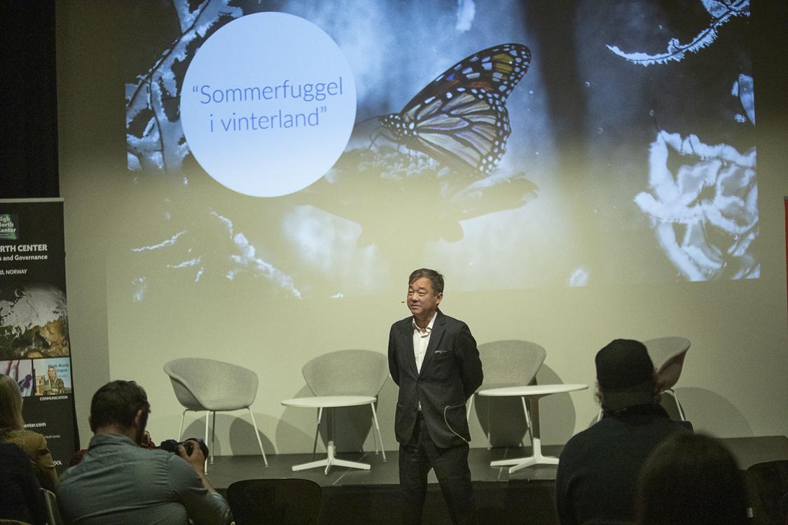 Sommerfugl: Stephen Fu, Orient Holding AS fortalte om alle prosjektene han har i Norge og Kina.