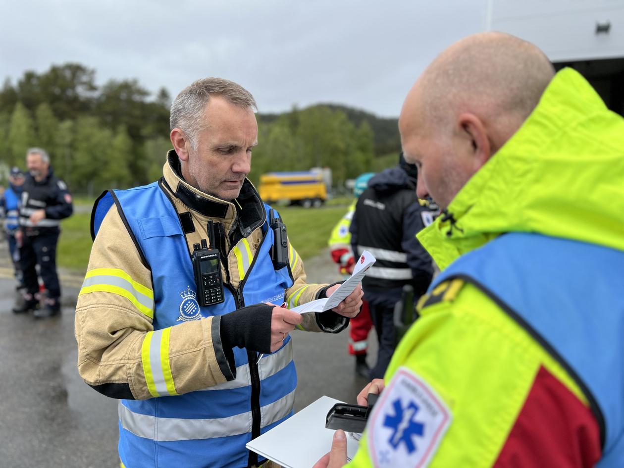 Innsatsledere i aksjon på øving